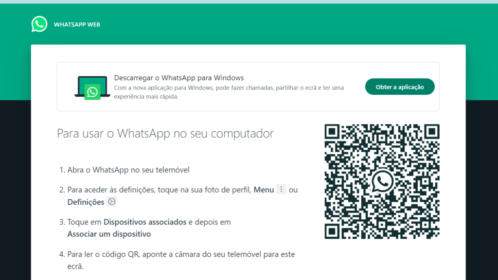 passo1 Como entrar no Whats App Web?